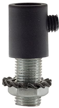 Serre-câble cylindrique en plastique avec tige, écrou et rondelle - Noir