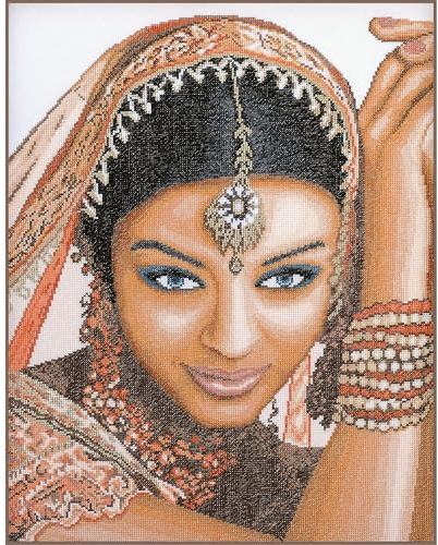 Lanarte Counted Cross Stitch Kit: Indian Model (Aida,W), NA, 39 x 49cm