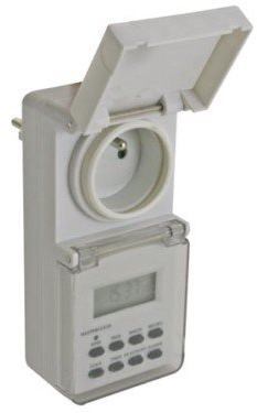 Sim Radio PROGRAMMATEUR Etanche JOURNALIER HEBDOMADAIRE 10 PROGRAMMES MINUTEUR Prise 220V