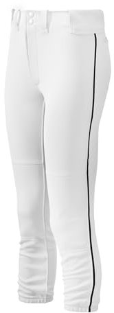 Mizuno Damen Gürtel Select Paspel Hose, Damen, 350314.0090.08.XXL, weiß/schwarz, XXL
