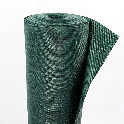 8m Sichtschutzblende für Zäune I Zaunblende grün I Schattiernetz für Sicht und Windschutz im Garten I Sonnenschutz Balkonsichtschutz I Tennisblende Sportplatz I Gerüstschutznetz 150g 2m breit