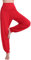 HOEREV Super weiche Modal Spandex Harem Yoga Pilates Hosen, Gr.-M,Rot