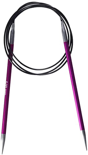 KnitPro K47161 Rundstricknadel, Metal, Rosa, 100cm / 5mm