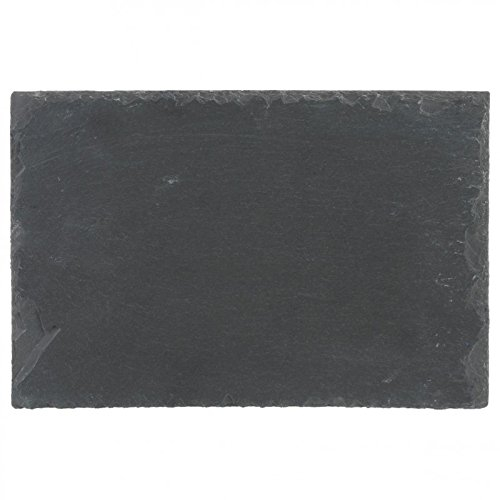 Secret de Gourmet - Lot de 6 Assiettes Plates Ardoise 30cm Gris