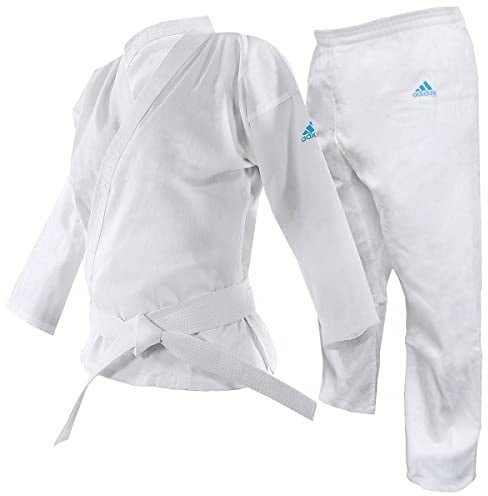 adidas Other Karate 7oz Karate Gi Adult Kids White Student Uniform Men Women Boys Girls AdiStart 6 5oz Suit, White, 110 UK