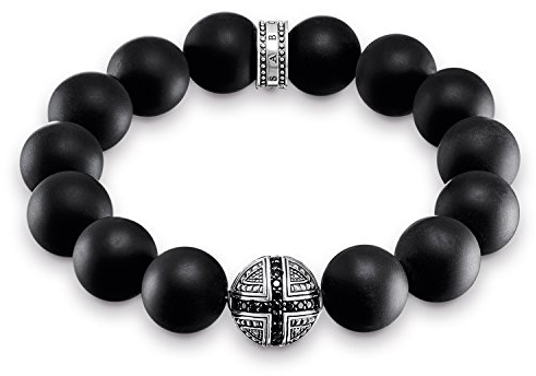 Thomas Sabo Herren-Armband Power Bracelet Kreuz Rebel at Heart 925 Sterling Silber 16 cm A1572-705-11-L16