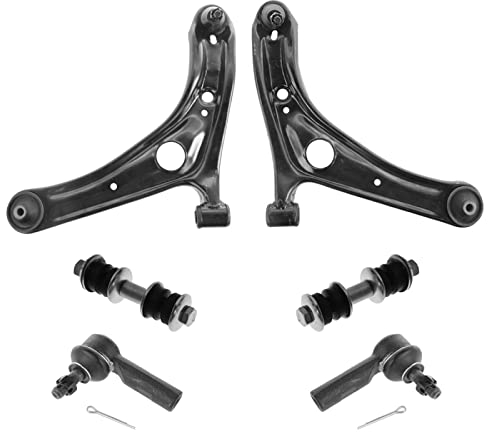 TRQ 6-teiliges Lenk- und Aufhängungs-Set, Querlenker, Spurstangen, Sway Bar Endglieder, kompatibel mit Scion xA xB 2004–2006