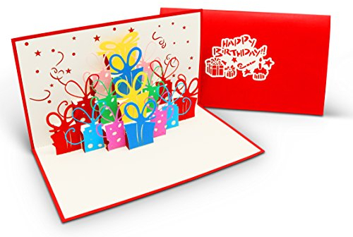 Überraschende Geburtstagskarte für Glückwunsch & Jubiläum - hochwertige 3D Pop-Up Karte zur Gratulation zum Geburtstag - tolle Glückwunschkarte für Geburtstagsgrüße