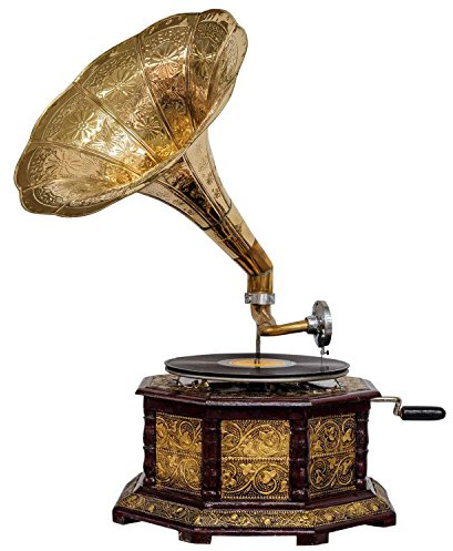 Nostalgia grammofono gramophone imbuto decorazione in stile antico ((i2)
