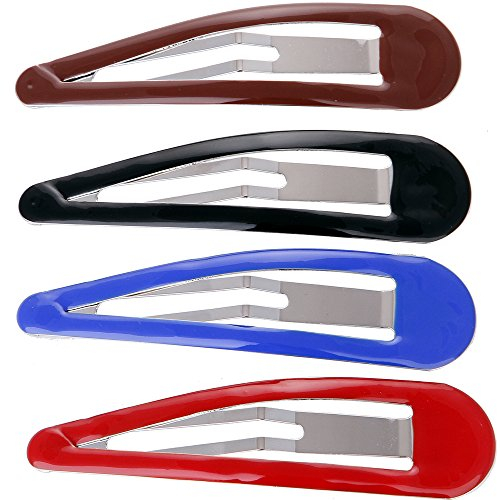 LONEEDY Lange Haarklammern, aus Metall, 8,9 cm lang, rutschfest, 10 Stück, für Damen und Mädchen (Mixed colors)
