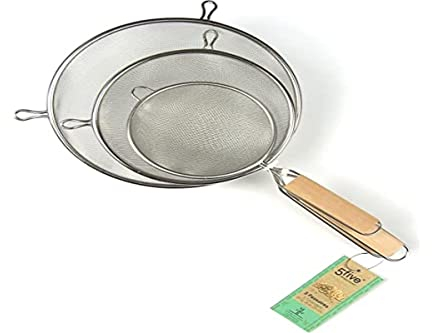 Ensemble de tamis Secret de Gourmet Bois Acier inoxydable (3 Pièces)