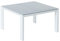 LOLAhome - Mesa de Centro Auxiliar para jardín Thais, Blanca de 70x70 cm, de Aluminio y Cristal Templado, Tratamiento Anticorrosión, Elegante, Resistente y Duradera