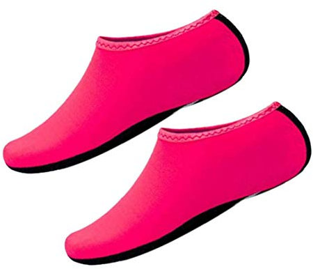 Aisoway Aqua Calcetines Calzado De Agua Calcetines Yoga Zapatos Descalzos De Secado Rápido De La Resaca De Natación Para El Snorkel Kayak Surf Baño Vela Buceo Hombres De Las Mujeres - L
