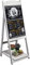 UNHO Kundenstopper Holz, magnetische Aufsteller Kreidetafel Gehwegaufsteller, Werbetafel mit Blumenregal für Kaffee Bar Restaurant Hotel Buchhandlung, 110×40CM