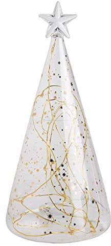 Räder Living Glastanne Sterne Gold klein LED Dia:10cm Höhe:22cm