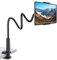 Jumkeet Support Tablette avec Col de Cygne, Support Tablette pour Lit Réglable Stable, Support pour iPad iPhone Telephone Series/Nintendo Switch/Samsung/Kindle et Plus, 80cm de Longueur Totale