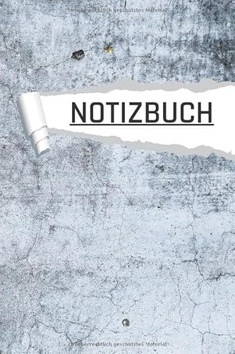 Notizbuch: Industrie Beton Motiv liniert I DIN-A5 I 120 Seiten in Cremefarben I Journal