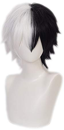 OSIAS Anime Cosplay Perücke, mit Kostenloser Perückenkappe, für Halloween, Party, Karneval, Nachtleben, Konzerte, Hochzeiten(Monokuma)