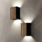 ouglres Wandleuchte Innen Holz,2pcs Led Wandlampe Schlafzimmer,Up and Down Leuchten Innen,Natürliches Design Schwarz Wandlampen,Vintage Wandleuchtern Treppenhaus,Wohnzimmer,Hotel,8w Bettlampe