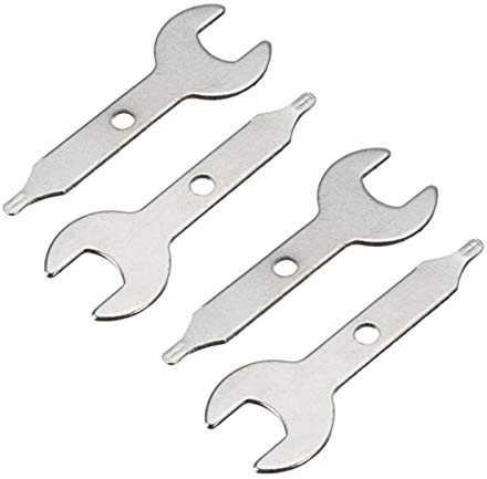 MauSong 3/20.3 cm Maulschlüssel 9,5mm Nuss Schraubenschlüssel für Drehwerkzeug Edelstahl Spannzangenschlüssel Schlüssel Kompatibel mit Graviermaschine 4 Pac