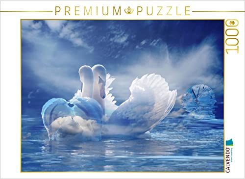 CALVENDO Puzzle Verliebte Schwäne 1000 Teile Puzzle quer | Lege-Größe cm Foto-Puzzle für glückliche Stunden