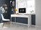 Dmora Scrivania Houston, Scrittoio Multifunzione Reversibile da Ufficio, Tavolo da Studio Porta PC con 2 cassetti, 138x50h75 cm, Bianco