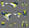 MXP Grafik-Set für Dirt Bike, für Husqvarna 701 Supermoto Enduro 2015, 2016, 2017, 2018, 2019, 2020, 2021, 2022, 2023