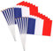 12PCS Petit Drapeau Francais avec Bâton en Plastique, Mini Tenus Dans La Main Drapeau France pour Le 14 Juillet, Couleur Vive Drapeau de La France en Polyester pour Fête Nationale, Défilé(8.5*5.5Inch)