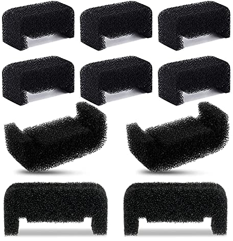 Hantoc 10 Stück Schwammfilter für Katzenbrunnen, Ersatzfilter für Trinkbrunnen Schaumfilter für Runder oder Quadratischer Blumenbrunnen mit 1,6 l, 2,4 l oder 2,5 l
