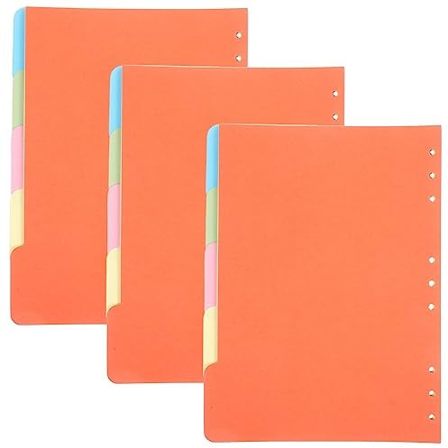 B5 Register-Trennblätter 15 Stück, 9 Löcher, 5 Registerkarten Pro Packung, Farbige Papier-Trennwände Für Notizbücher, Büro, Schule, Zuhause