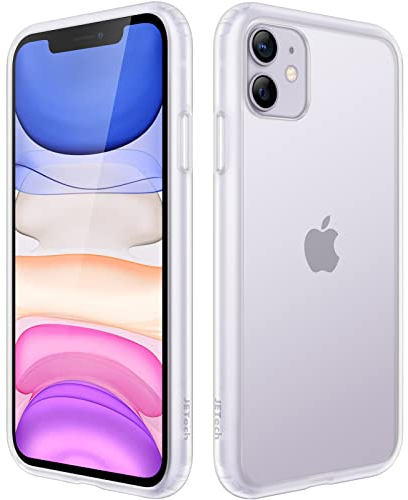 JETech Matte Case for iPhone 11 6.1-Inch, Shockproof Military Grade Drop Protection, Frosted Translucent Back Phone Cover, Anti-Fingerprint (Frosted Clear)