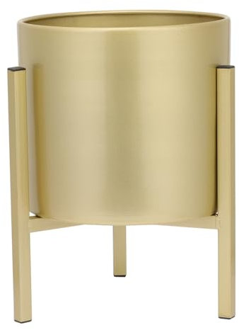 1set Gold Plant Stand with Rack Nordic Style Flower Pot Holder for Use Elegant Iron Planter for Balconies Gardens Courtyards Easy to Clean