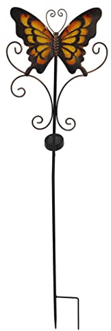 abc HOME | Gartenstecker Schmetterling | LED´s | Solarpanel | Lichtsensor | 92 cm H