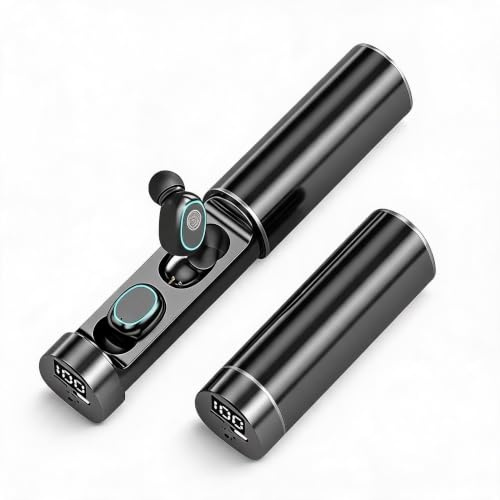 Kabellose Ohrhörer, Bluetooth-Kopfhörer Im Ohr, Stereo-Geräuschunterdrückung, Wasserdicht, Mit Ladebox, LED-Display, Touch-Steuerung, Taschenlampe