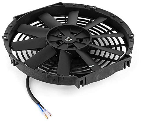 Tbest Fan and Kit,12in Pull/Push Car Radiator Fan Engine Bay Cooling with Mounting Kit Auto Modified Parts