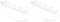 PRO ELEC PELB1901 4 Gang Extension Lead 0.5m, White (Pack of 2)