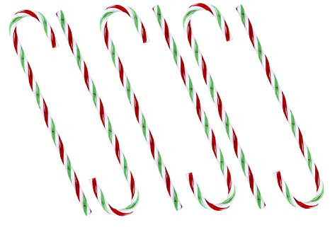6 Stück Zuckerstangen für Weihnachtsbaum, Zuckerstangen zum Aufhängen, Weihnachtsdekoration, Adventsdekoration, Wichtelgeschenk, Weihnachtsbaum-Anhänger für Baumdekoration Party (White-A, One Size)