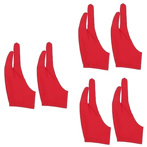 6 Pcs 2 Finger Gloves Sketch Gloves Pen Display Glove Two Finger Curved Gloves Two Finger Glove Digital Art Glove Graphic Tablet Glove Drawing Glove Arc Digital Tablet