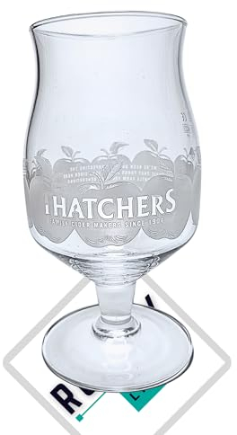 Roxley Thatchers Saxon Chalice Pint Glasses X1 Original Cider Beer Lager Pint Glass Glasses | Man Cave | Pub Club