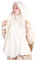 Khimar KH400 Khimar mit Hijab zum Hineinschlüpfen, dicker Krepp, für muslimische Frauen, elfenbeinfarben, Einheitsgröße