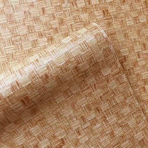 Ray-Velocity Papel tapiz autoadhesivo con efecto de tejido de bambú, impermeable, extraíble, rollo de papel de contacto para cocina, sala de estar, sala de estudio, fácil de limpiar (tejido de bambú,