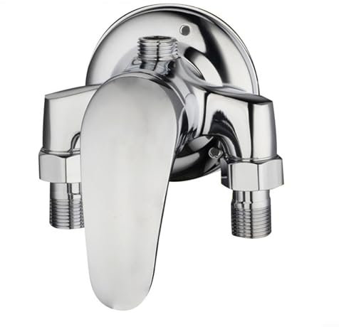 Robinet mitigeur de douche mural à levier unique universel avec finition chromée