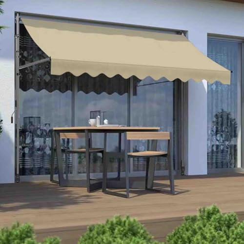 ALSUPEU Klemmmarkise, Balkonmarkise, Manuell Verstellbare Markise, DIY-Patio-Gartenmarkise, Für Terrasse, Pavillon, Garten, Restaurant, Café,003,3m