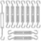 10 Stück Spannschloss Seilspanner, 304 Edelstahl Verstellbare Spannschloss Haken M4 CC, Spannhaken für Seil, Spannhaken für Markisen oder Wäscheleinen (Silber)