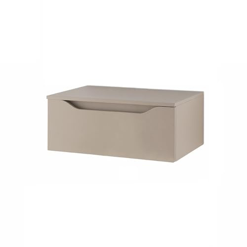 Cassetto modulare bagno in legno sospeso GIGLIO (Tortora Opaco, 80 cm)