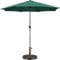 Yaheetech 3m Garden Parasol Umbrella Patio Table Umbrella Outdoor Tilting Crank & Handle Parasol with 14kg Resin Base Stand Dark Green