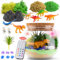 dashfor Dinosaurier Spielzeug ab 4-7 Jahre Geschenk Junge 6 Jahre, Light Up Dinosaurier Terrarium Set Kinder mit Timing-Fernbedienung, Farbigen Lichtern Weihnachts Geschenk