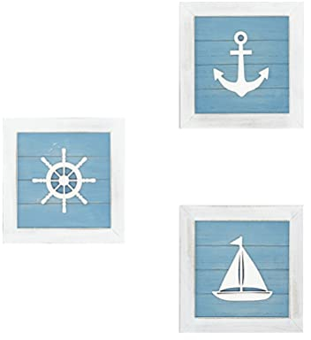 Artigianato in Legno con Animali Marini, Decorazioni per Pareti da Spiaggia, Decorazioni Estive per la Casa per Bagni Costieri, Tema Nautico, Decorazioni da Parete 3D con Stelle
