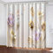 MLUNKQAIL Vorhang Blickdicht Blume Gardinen Goldene Rose Verdunkelungsvorhang Schlafzimmer Fensterdekoration Thermo, für Gardinen Wohnzimmer Kinderzimmer 140X175cm (BxH)