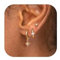 Morfetto 3 Paar Ohrringe Silber 925 Set für Damen Hypoallergene Kleine Ohrstecker 14 Karat Vergoldet Flatback Ohrstecker Creolen Silber Knorpel Ohrringe Set Gold-Sun